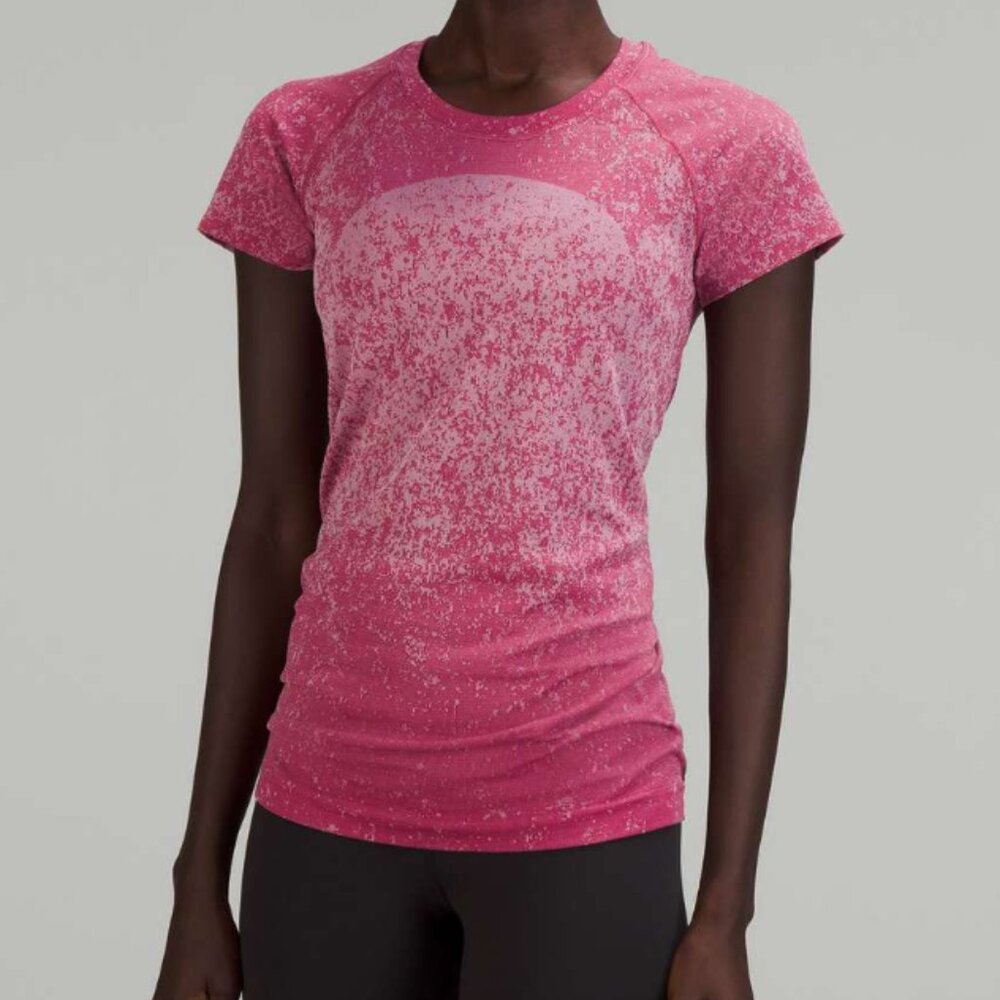 Lululemon Swiftly Tech Short Sleeve Shirt 2.0 Gradient Block Pomegranate / Pink